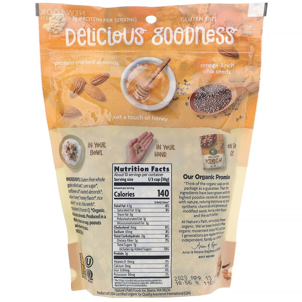 Nature's Path, Crunchy Granola, Honey Almond, 11 oz (312 g)