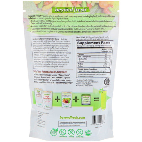 Beyond Fresh, Garden Fresh,  Super Vegetables Master Blend, Natural Flavor, 6.35 oz (180 g)