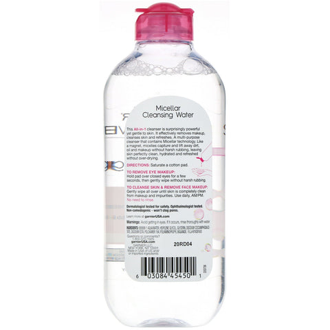 Garnier, SkinActive, Micellar Cleansing Water, All-in-1 Makeup Remover, All Skin Types, 13.5 fl oz (400 ml)