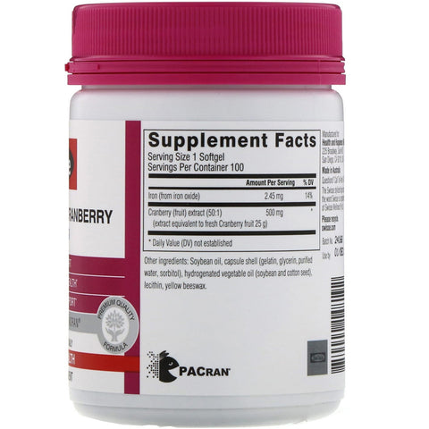 Swisse, Ultiboost, High Strength Cranberry, 25,000 mg, 100 Softgels