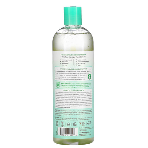 Babo Botanicals, Plant Based 3-In-1 Shampoo, Bubble Bath & Wash, Eucalyptus Remedy, 15 fl oz (450 ml)