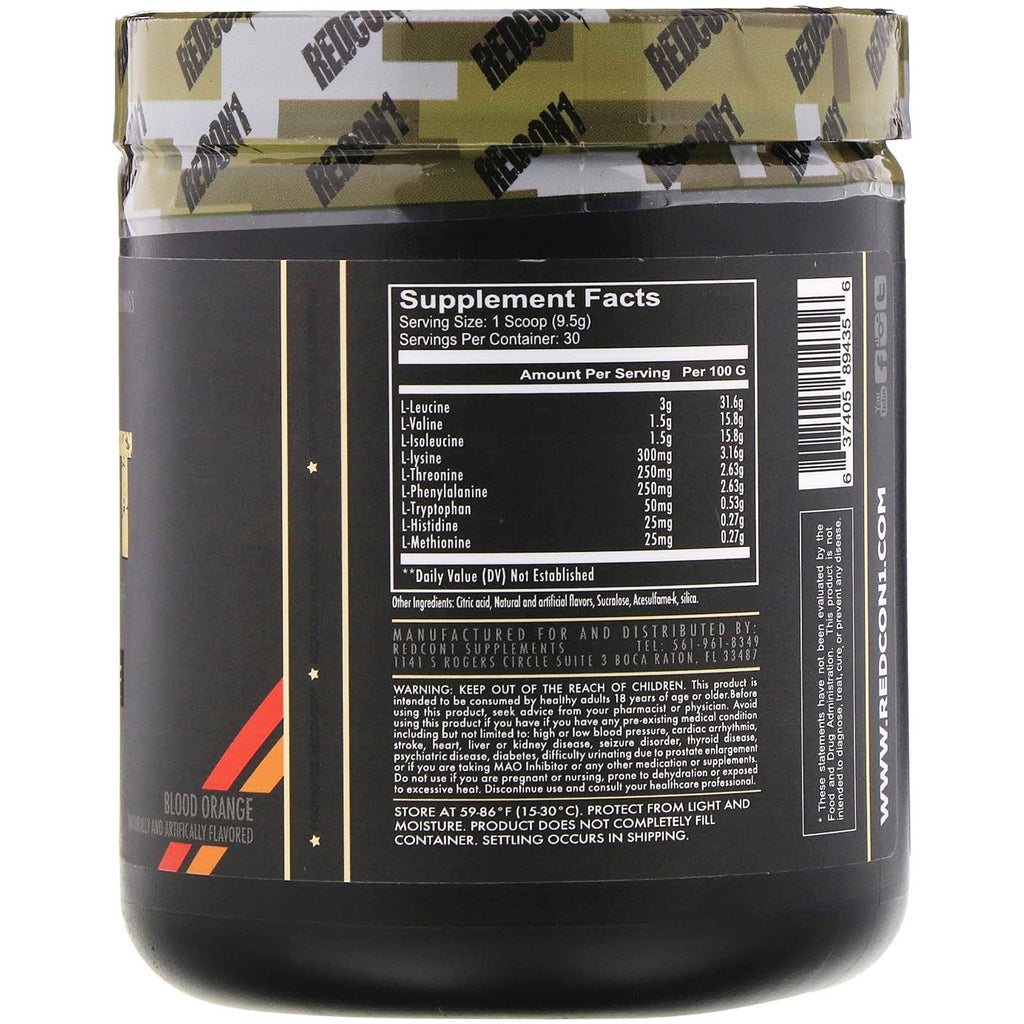 Redcon1, Grunt, EAA, Blood Orange, 10.05 oz (285 g)