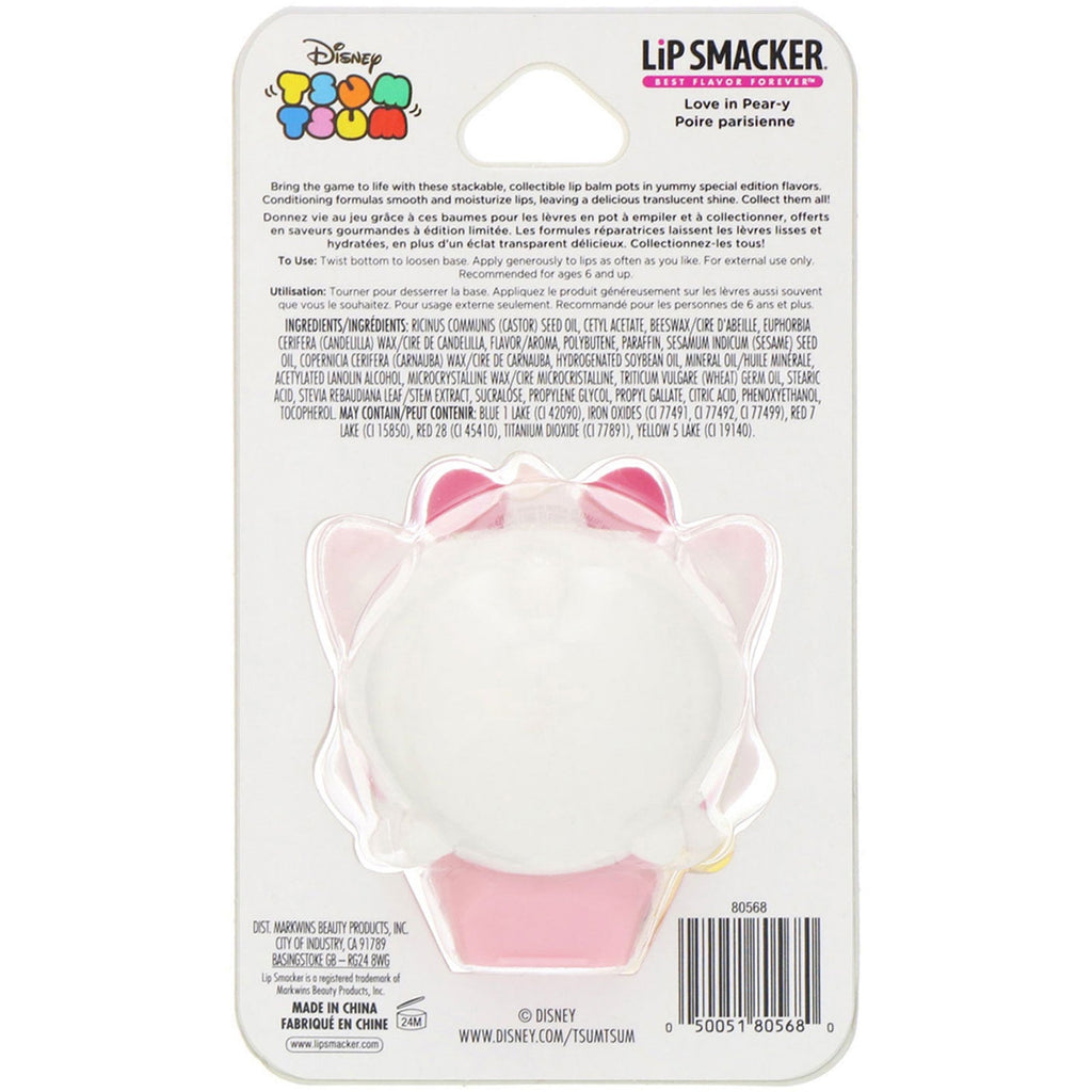 Lip Smacker, Disney Tsum Tsum Lip Balm, Marie, Love in Pear-y, 0.26 oz (7.4 g)