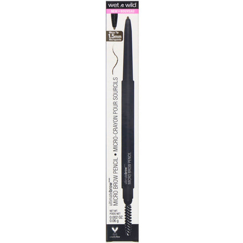 Wet n Wild, Ultimate Brow Micro Brow Pencil, 649A Deep Brown, 0.002 oz (0.06 g)