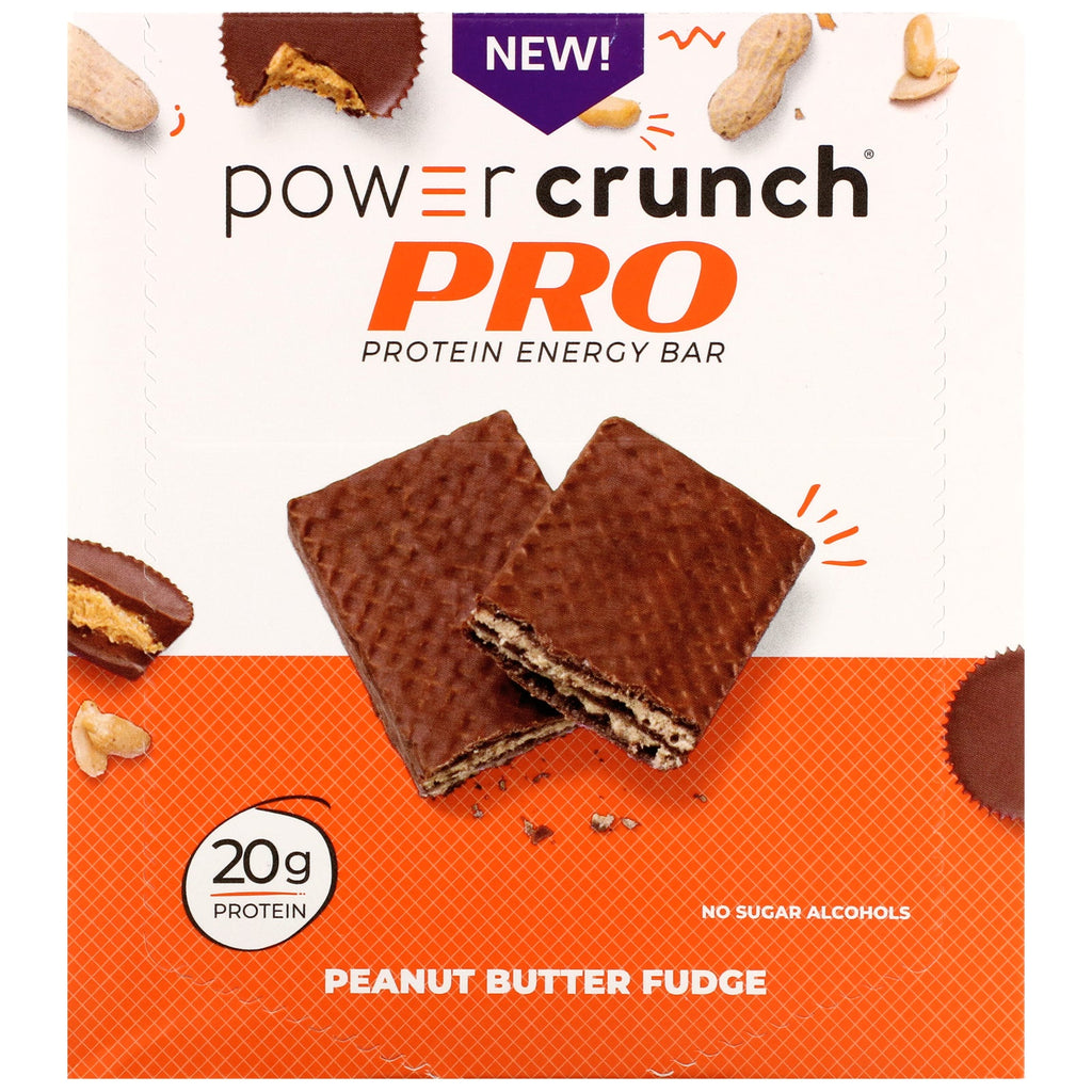 BNRG, Power Crunch Protein Energy Bar, PRO, Peanut Butter Fudge, 12 Bars, 2 oz (58 g) Each