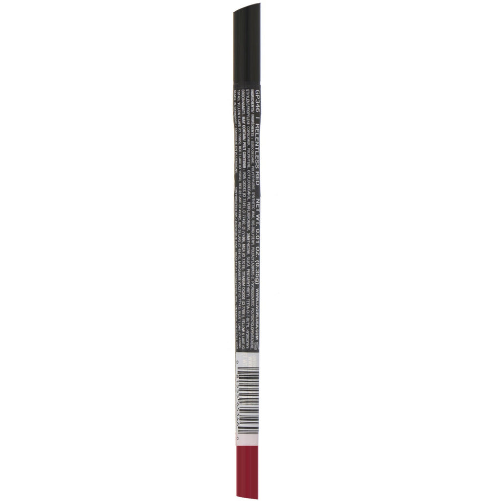 L.A. Girl, Ultimate Lip, Intense Stay Auto Lipliner, Relentless Red, 0.01 oz (0.35 g)