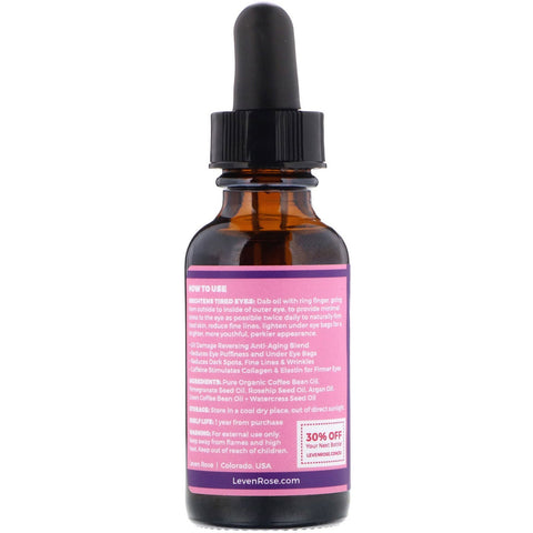 Leven Rose, Coffee Eye Lift Serum, 1 fl oz (30 ml)