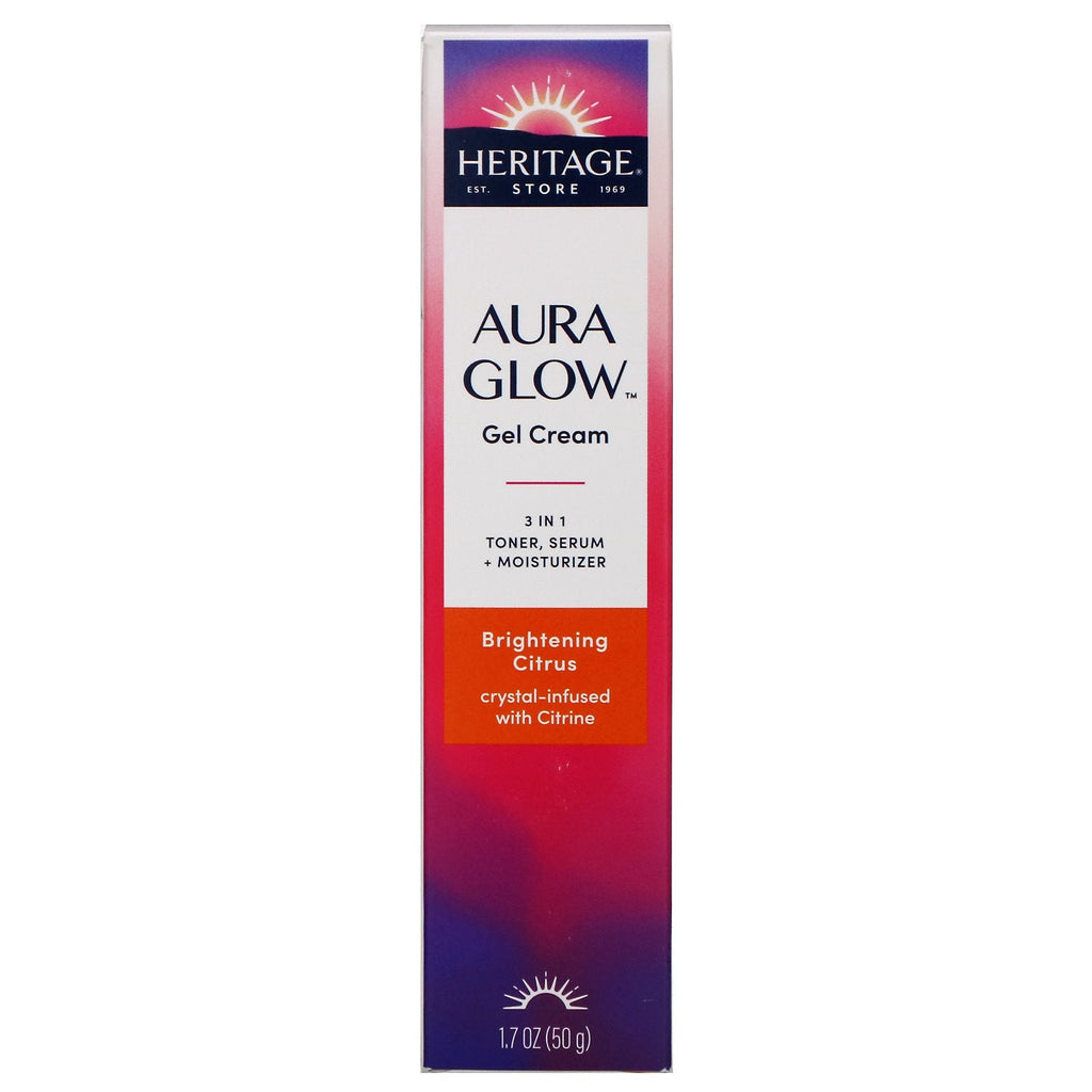 Heritage Store, Aura Glow Gel Cream, Brightening Citrus, 1.7 oz (50 g)