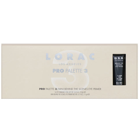 Lorac, Pro Palette 3 with Mini Behind The Scenes Eye Primer, 0.51 oz (14.3 g)