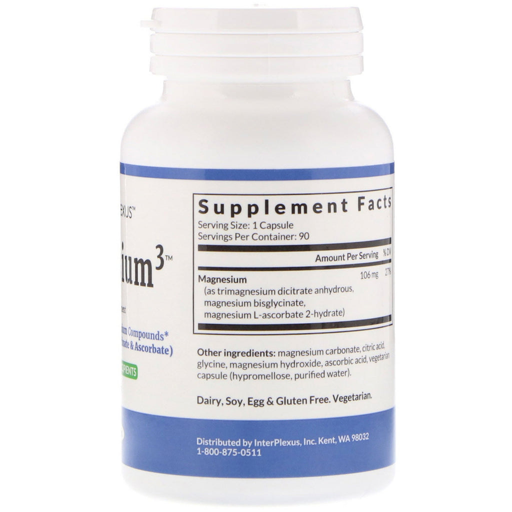 InterPlexus, Magnesium3, 90 Capsules