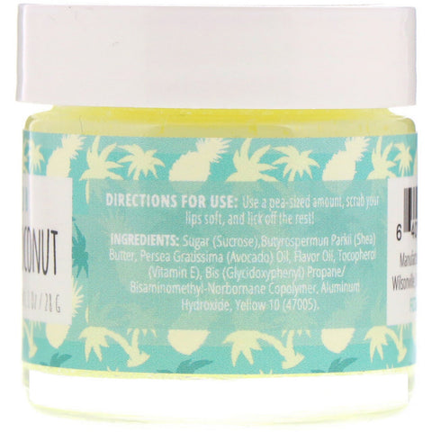 Fizz & Bubble, Lip Scrub, Pineapple Coconut, 1 oz (28 g)