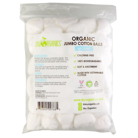 Sky s,  Jumbo Cotton Balls, 60 Count