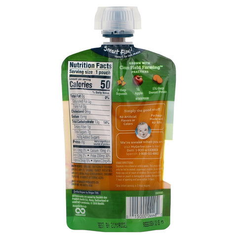 Gerber, Smart Flow, , Veggie Power, Squash, Apple, Sweet Potato with Turmeric, 3.5 oz (99 g)