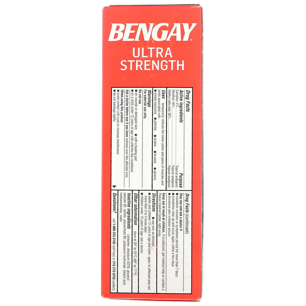 Bengay, Topical Analgesic Cream, Ultra Strength, 4 oz (113 g)