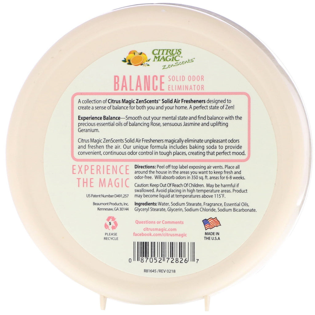 Citrus Magic, ZenScents, Balance, 7 oz (198 g)