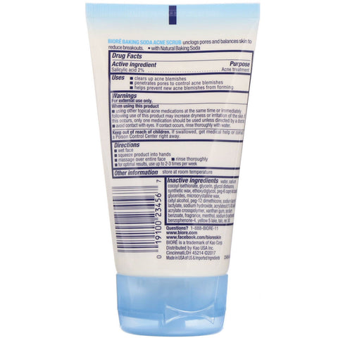 Biore, Baking Soda Acne Scrub, 4.5 oz (127 g)