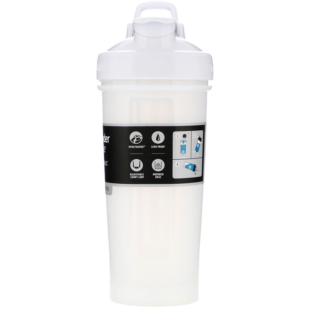 Blender Bottle, Classic With Loop, White, 28 oz (828 ml)