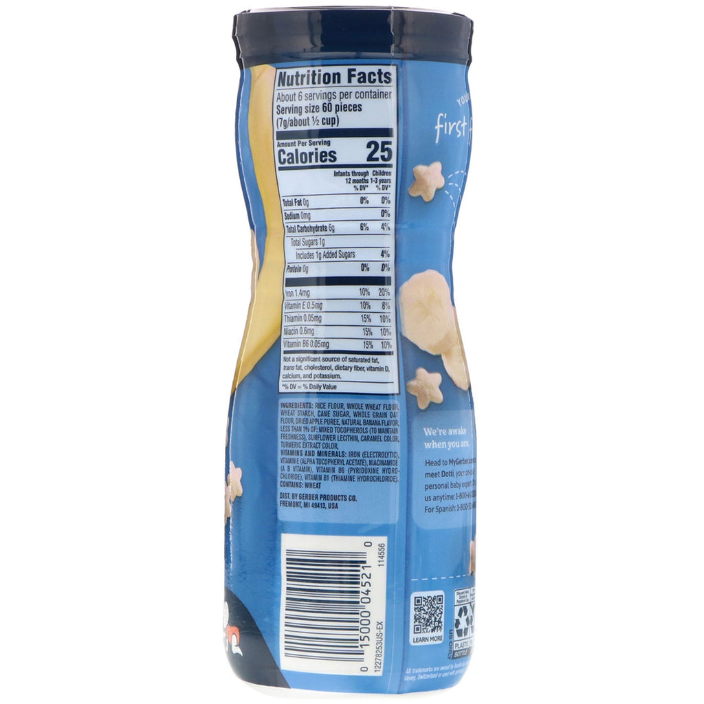 Gerber, Puffs Cereal Snack, 8+ Months, Banana, 1.48 oz (42 g)