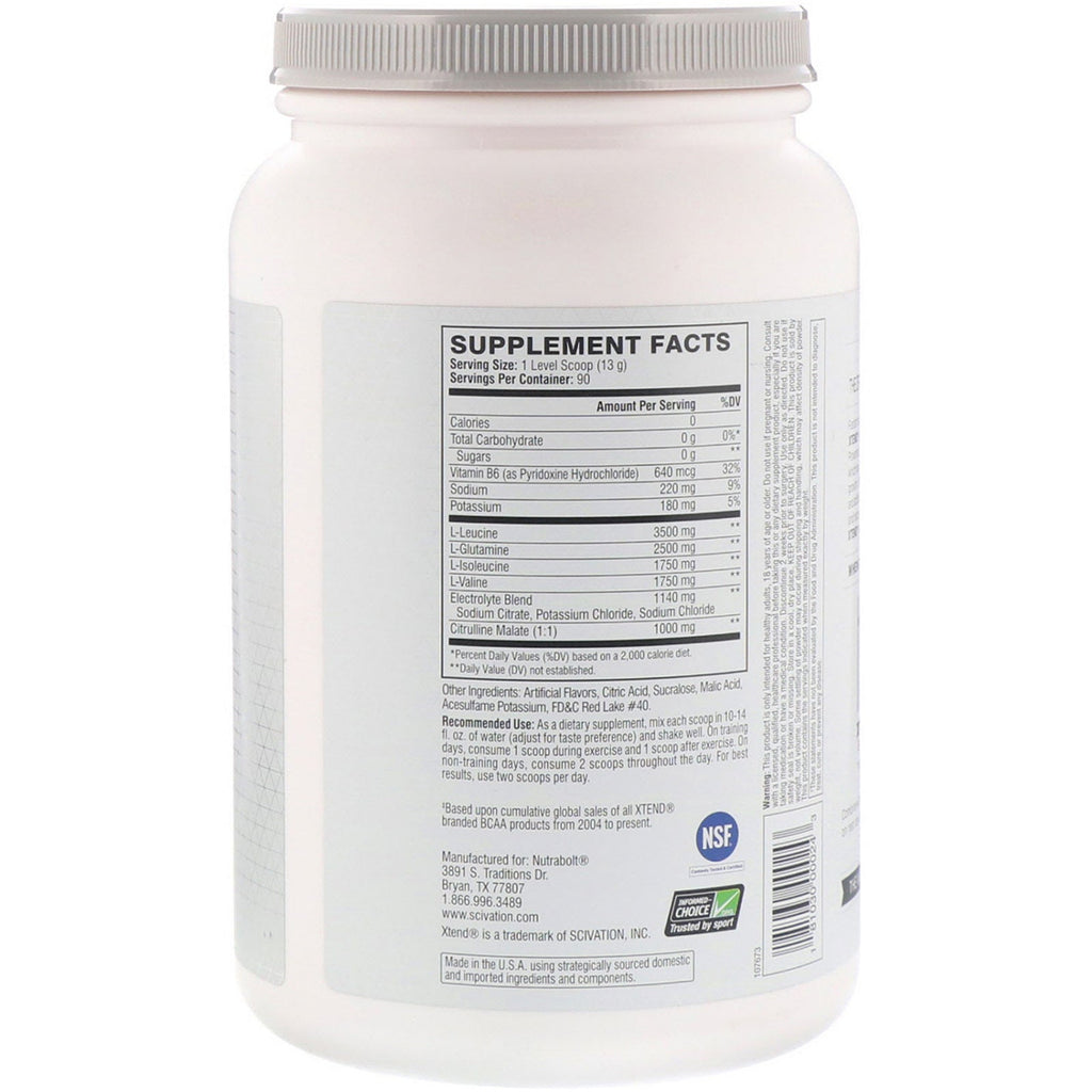 Xtend, The Original 7G BCAA, Watermelon Explosion, 2.58 lb (1.17 kg)