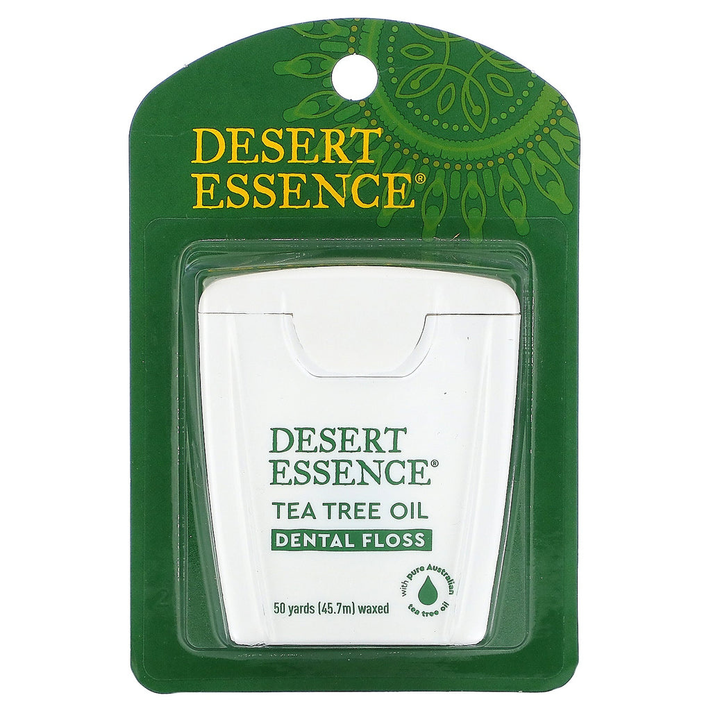 Desert Essence, Tea Tree Oil Dental Floss, Waxed, 50 Yds (45.7 m)