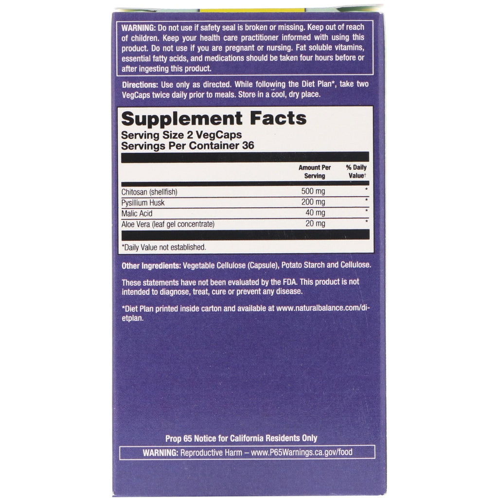 Natural Balance, Fat Magnet, Weight Management, 72 Vegcaps