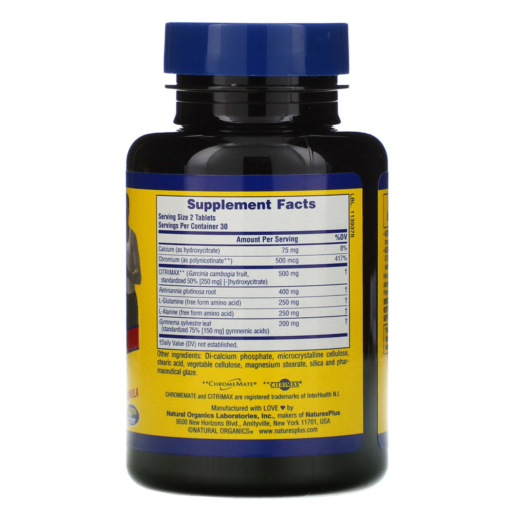 Nature's Plus, Ultra Sugar Control, Ultimate Dieter's Companion, 60 tabletter
