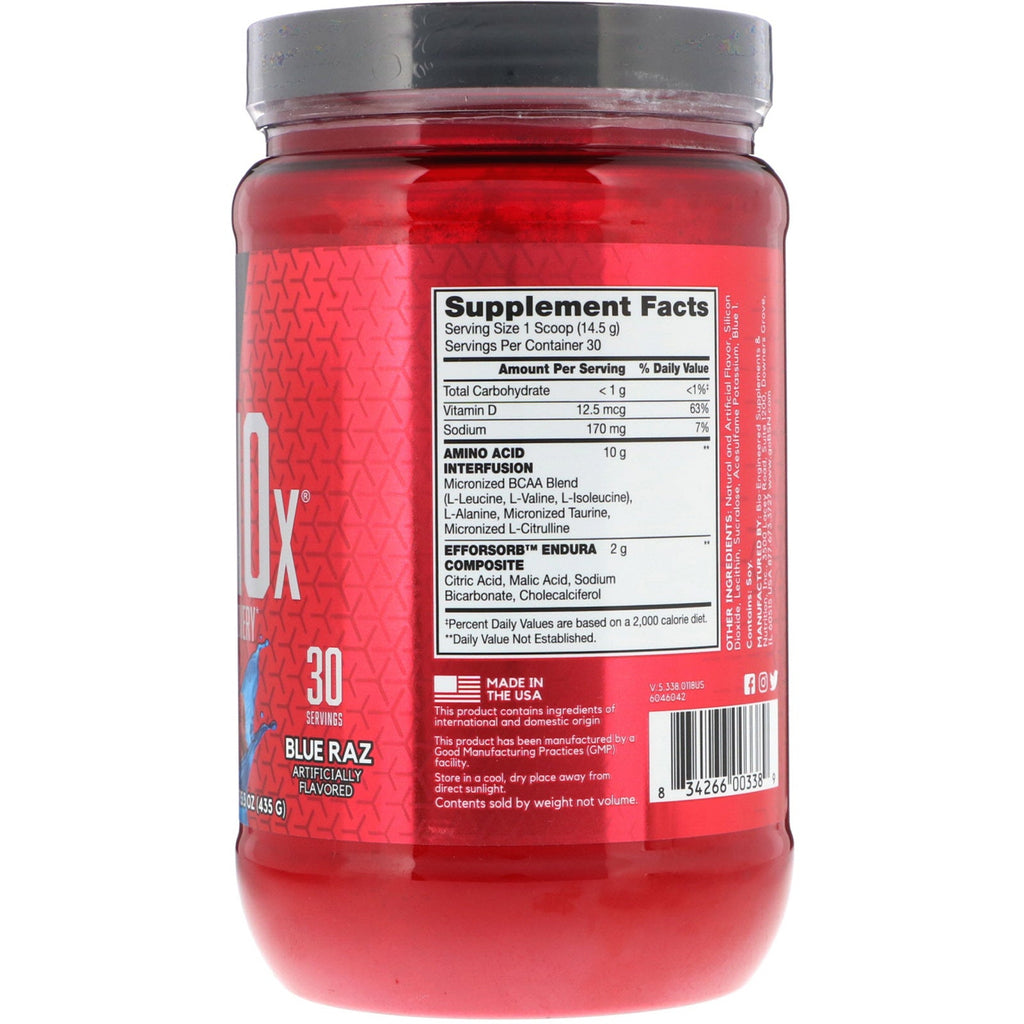 BSN, AminoX, Endurance & Recovery, Blue Raz, 15.3 oz (435 g)
