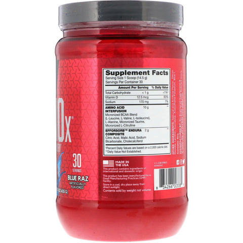 BSN, AminoX, Endurance & Recovery, Blue Raz, 15.3 oz (435 g)