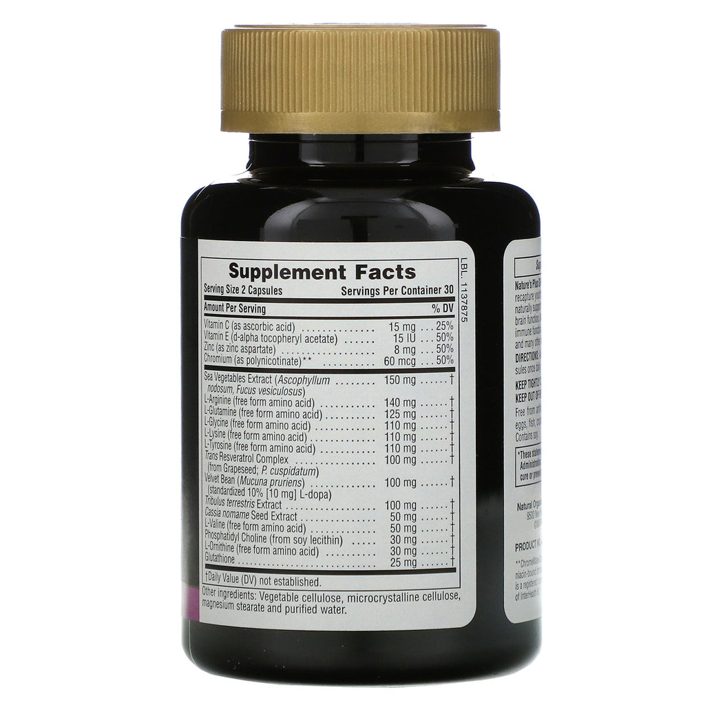 Nature's Plus, GH Male, Human Growth Hormone for Men, 60 Vegetarian Capsules
