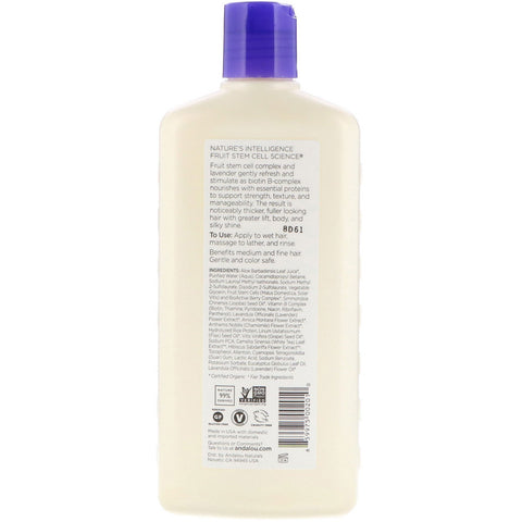 Andalou Naturals, Shampoo, Full Volume, For Lift, Body, and Shine, Lavender & Biotin, 11.5 fl oz (340 ml)