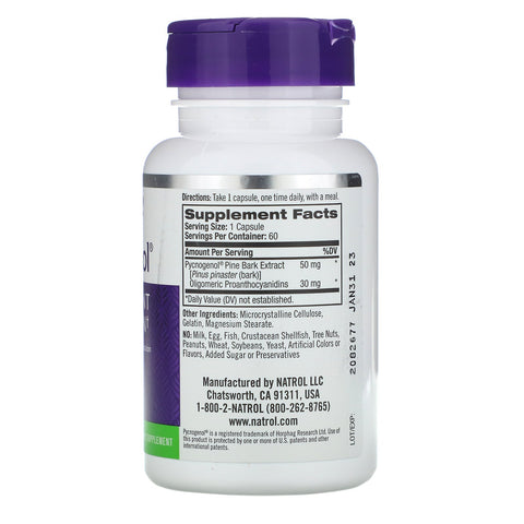 Natrol, Pycnogenol, 50 mg , 60 Capsules