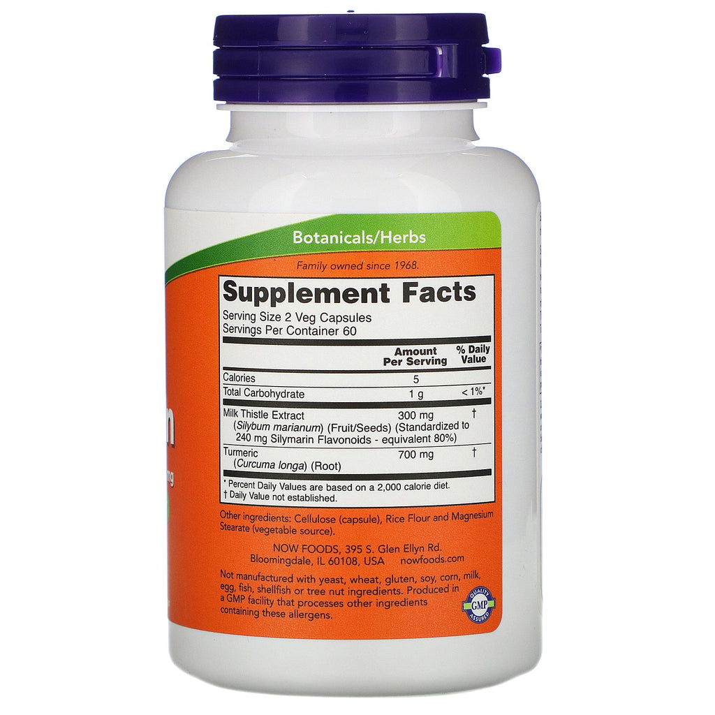 Now Foods, Silymarin, Milk Thistle Extract, 150 mg, 120 Veg Capsules