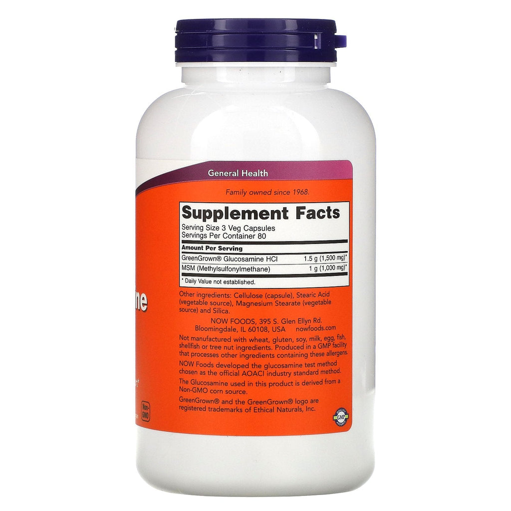 Now Foods, Vegetarian Glucosamine & MSM, 240 Veg Capsules