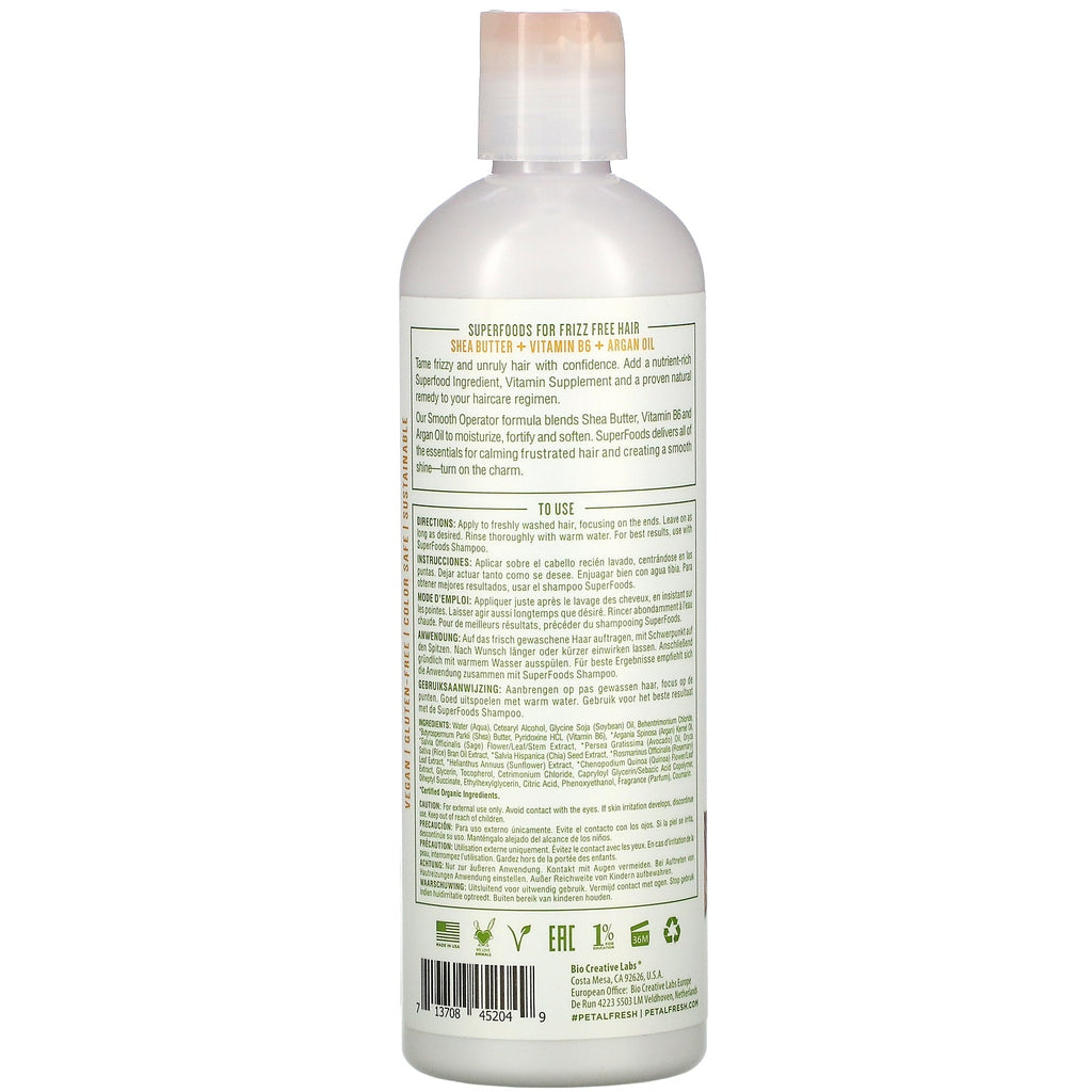 Petal Fresh, SuperFoods, Smooth Operator Conditioner, Shea Butter, Vitamin B6, Argan Oil, 12 fl oz (355 ml)