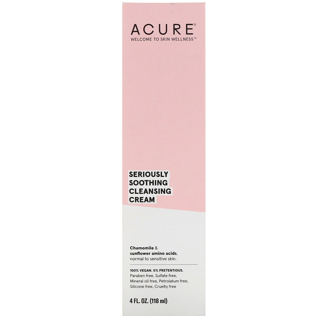 Acure, Seriously Soothing Cleansing Cream, 4 fl oz (118 ml)