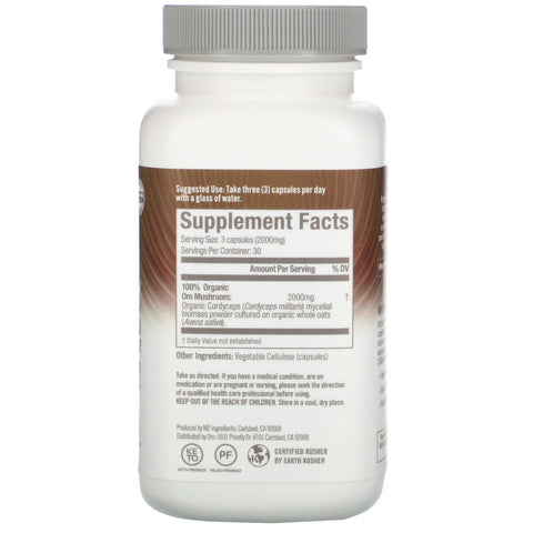 Om Mushrooms, Cordyceps, 667 mg, 90 Vegetarian Capsules
