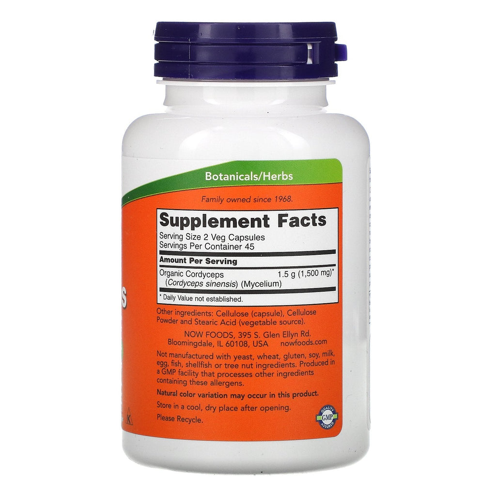 Now Foods, Cordyceps, 750 mg, 90 Veg Capsules