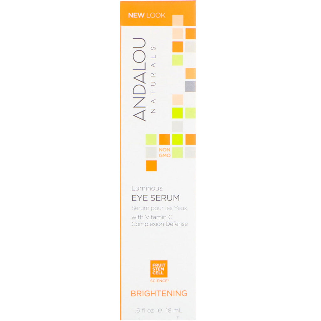 Andalou Naturals, Luminous Eye Serum, Brightening, .6 fl oz (18 ml)