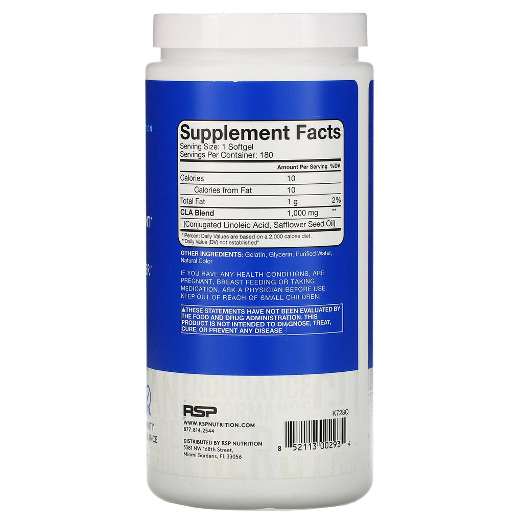 RSP Nutrition,  CLA, Weight Management, 180 Softgels