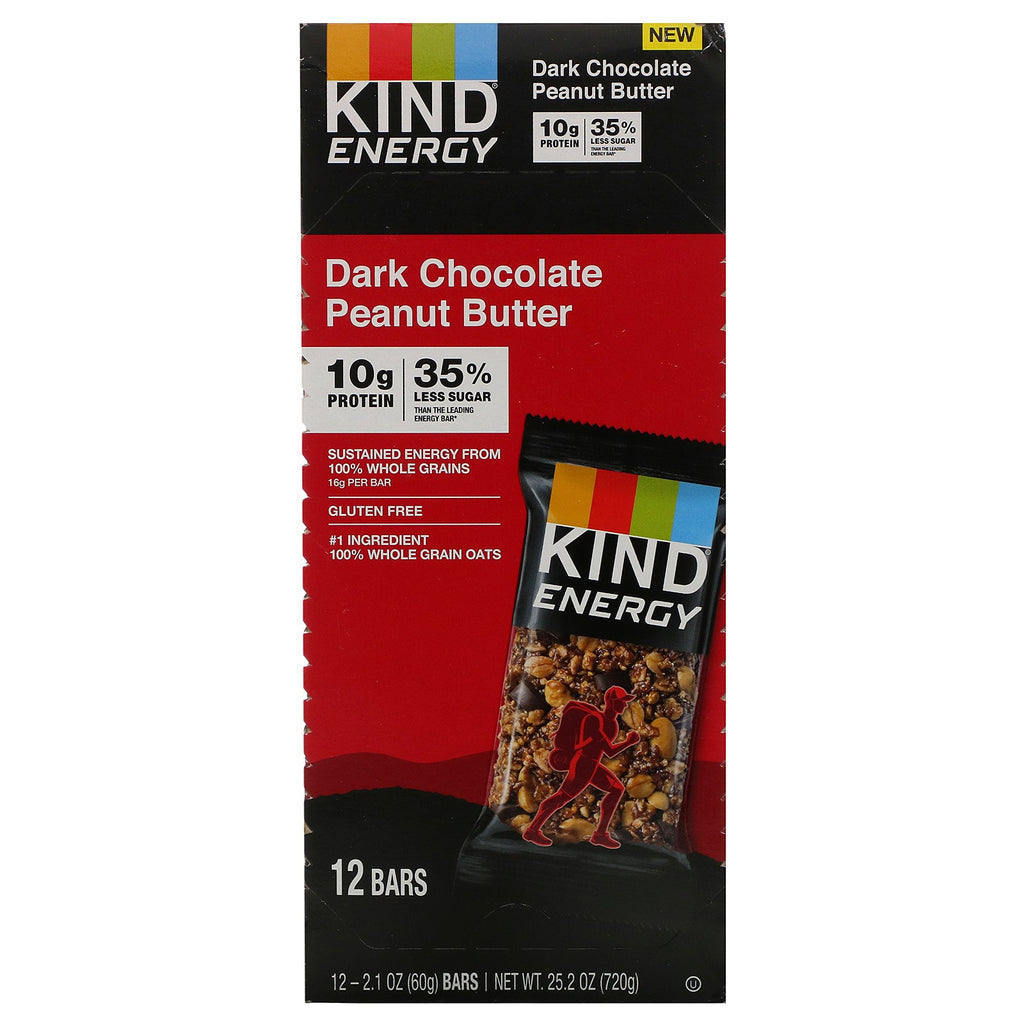 KIND Bars, Energy,  Dark Chocolate Peanut Butter , 12 Bars, 2.1 oz (60 g) Each