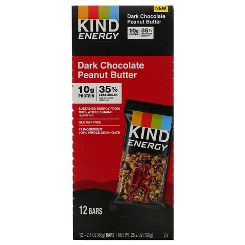 KIND Bars, Energy,  Dark Chocolate Peanut Butter , 12 Bars, 2.1 oz (60 g) Each