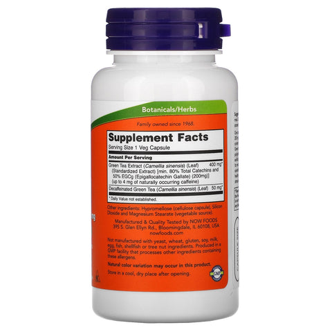 Now Foods, EGCg, Green Tea Extract, 400 mg, 90 Veg Capsules