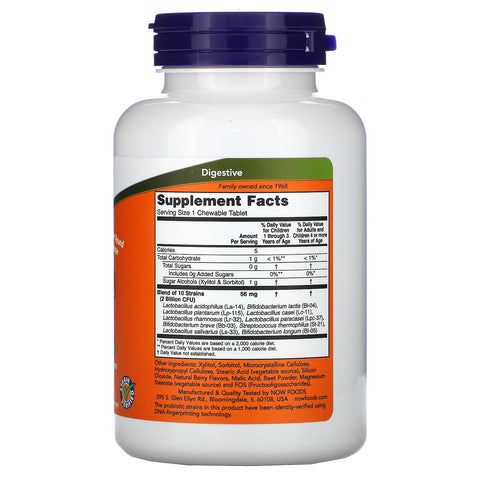 Now Foods, Berry Dophilus, Kids, 2 Billion CFU, 120 Chewables