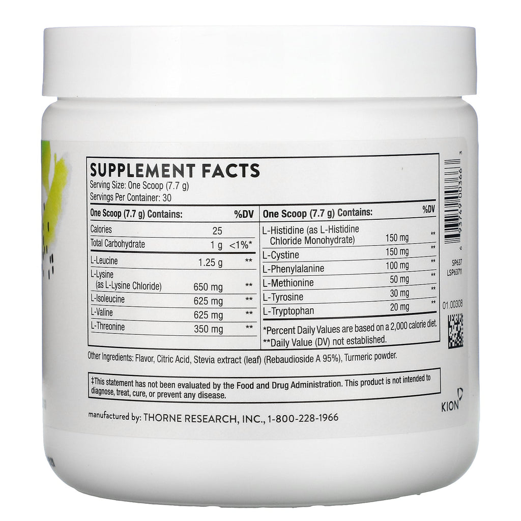 Thorne Research, Amino Complex, Lemon, 8.1 oz (231 g)