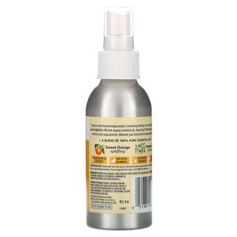 Aura Cacia, , Yoga Mist, Motivating, Sweet Orange & Peppermint, 4 fl oz (118 ml)