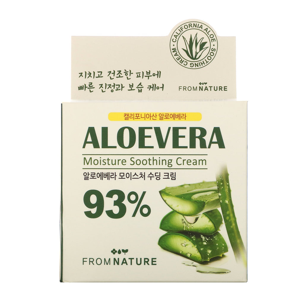 FromNature, Aloe Vera, 93%, Moisture Soothing Cream, 80 ml