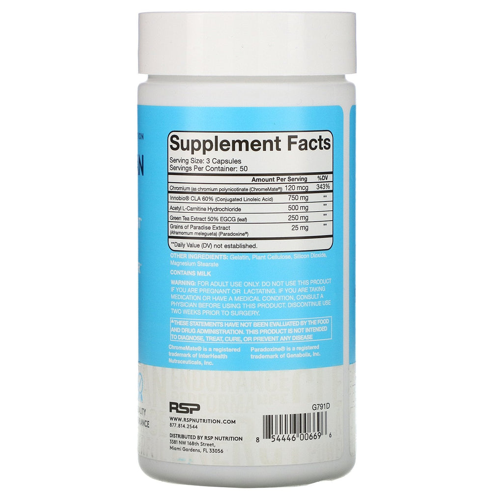 RSP Nutrition, QuadraLean Non-Stim, Fat Burner, 150 Capsules