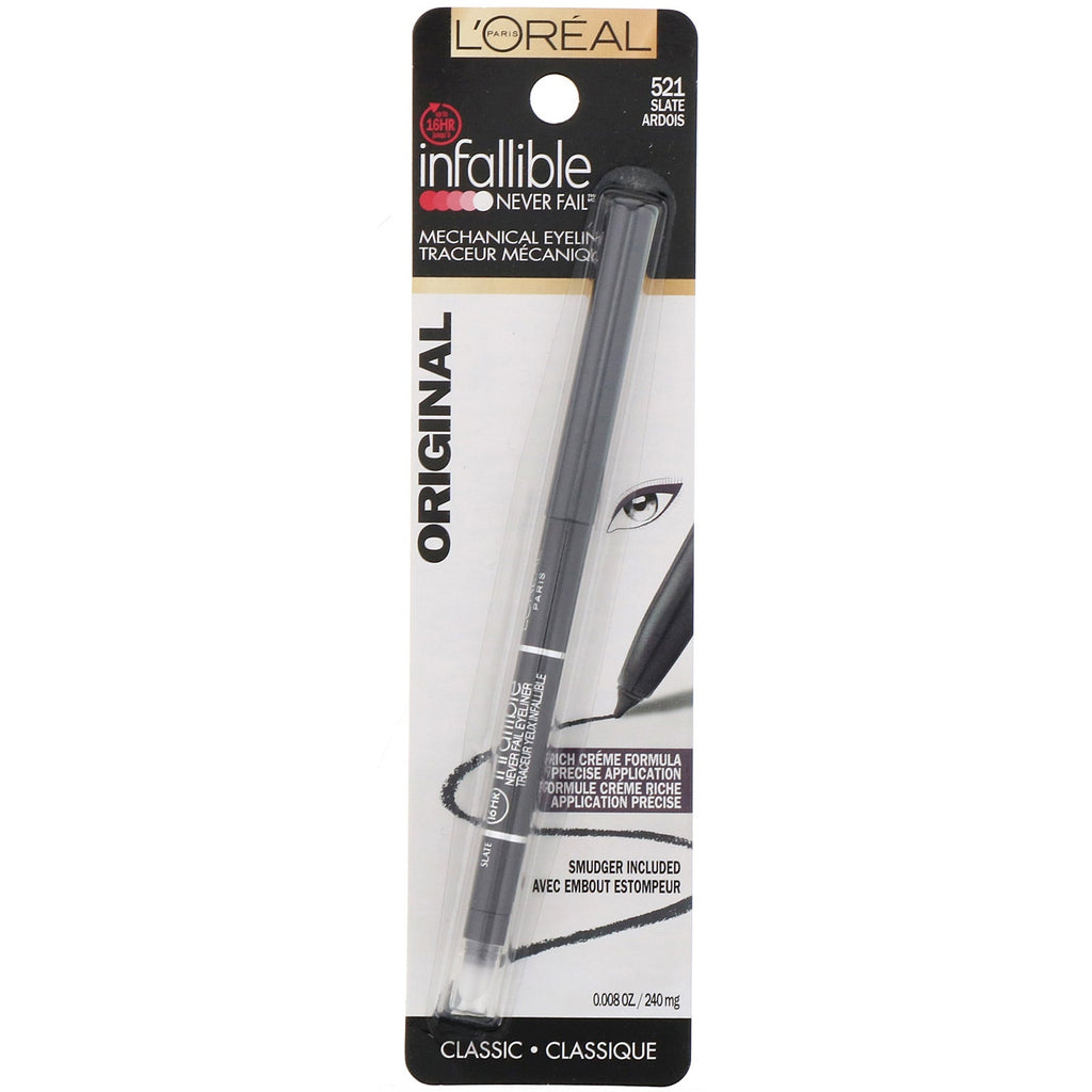 L'Oreal, Infallible Mechanical Eyeliner, 521 Slate, 0.008 oz (240 mg)