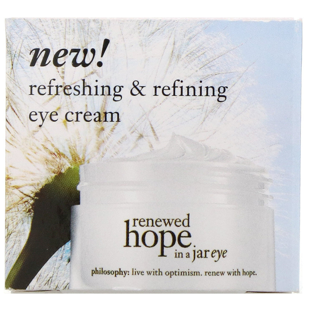 Philosophy, Renewed Hope in a Jar, Refreshing & Refining Eye Cream, 0.5 fl oz (15 ml)