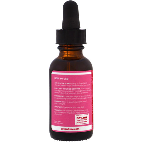 Leven Rose, 100% Pure &  Pomegranate Seed Oil, 1 fl oz (30 ml)